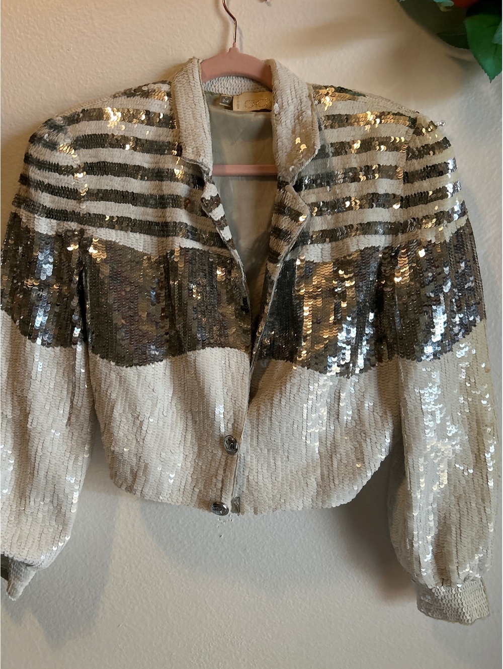 Cache Women's Sequin Embellished Jacket Size P 2-4